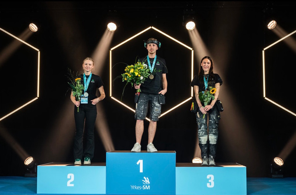Viggo Sälling, svensk mästare i plattsättning 2026
